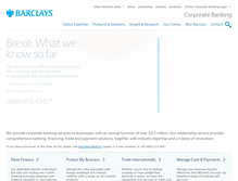 Tablet Screenshot of barclayscorporate.com